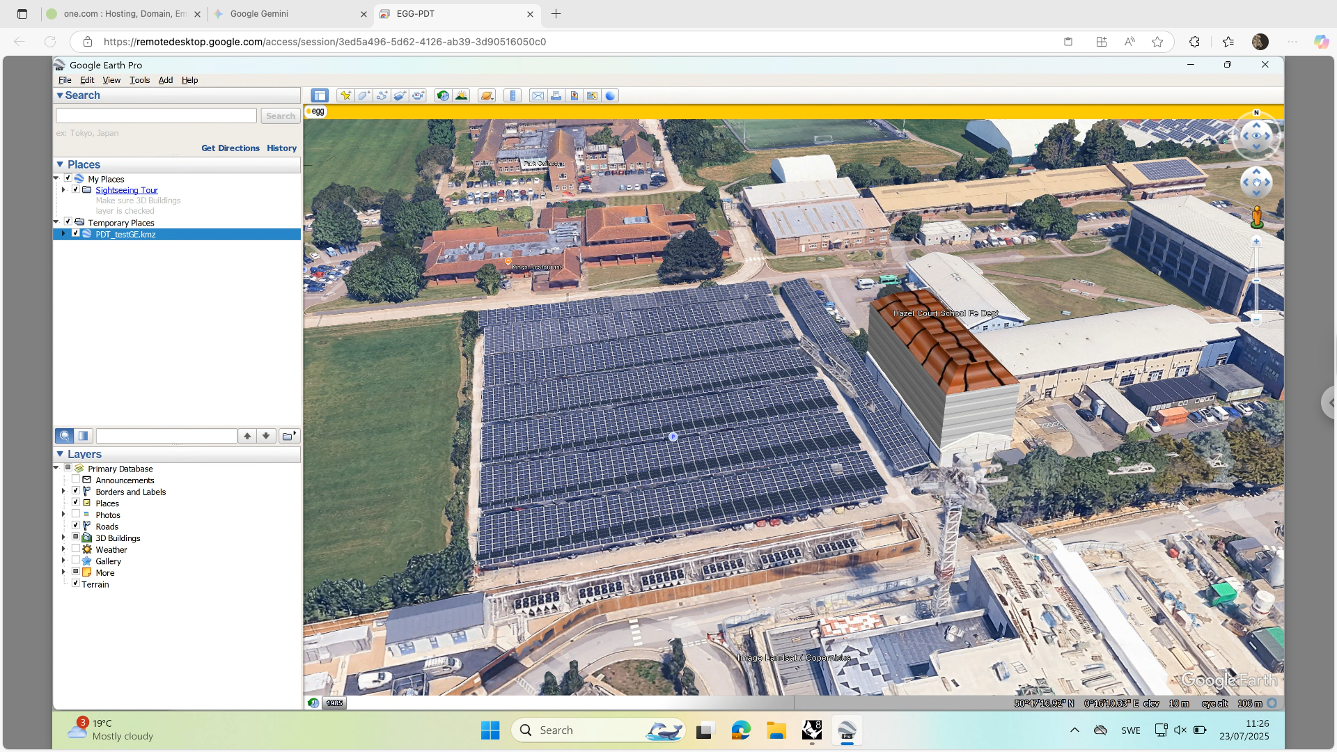 PDT export to Google Earth